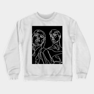 Line Drawing of Lovers Crewneck Sweatshirt